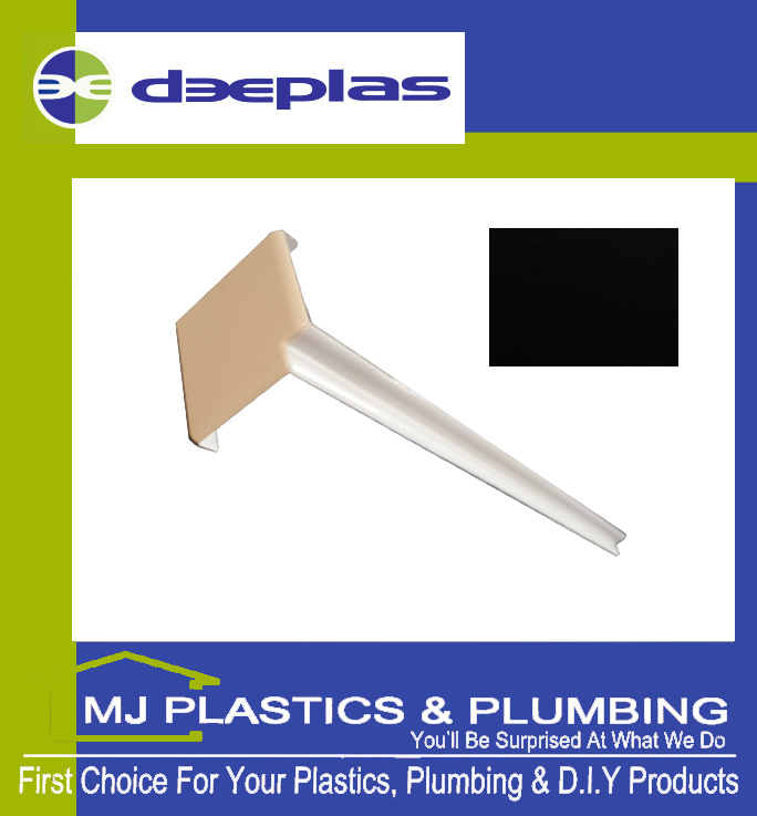 Deeplas Internal Fascia Corner Square Edge 300mm - Black Ash